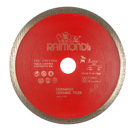 Raimondi® Continuous rim diamond blades for ceramic and porcelain tiles